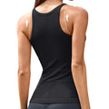 ATTRACO Women Ribflex Workout Tank Tops with Built in Bra Basic Ribbed Tank Top Crew Neck Racerback Athletic Camisole Seamless