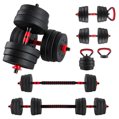 5-In-1 Adjustable Dumbbell Set 20/40/60 Lbs – Multi-Functional Home Gym Equipment for Muscle Building, Squats & Strength Training