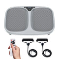 Vibratory Plate Machine - 120-Speeds Home Fitness Equipment for Indoor Core Training, Compact Portable Vibration Trainer with Remote Control, Resistance Bands, Bluetooth Audio, LED Display