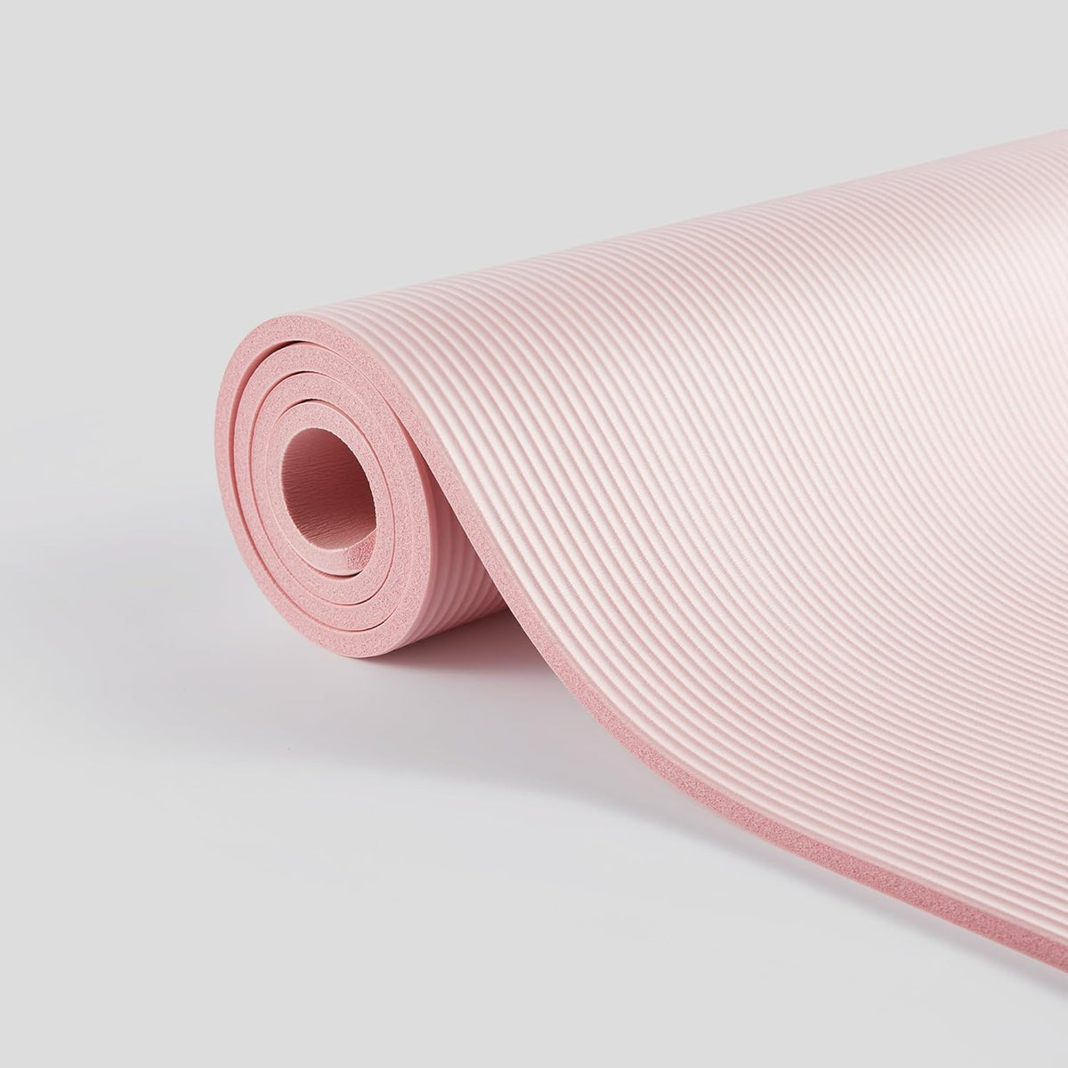 NBR Yoga Mat - 15Mm Extra Thick Exercise Mat with Carry Strap - Non Slip Yoga Mat for HIIT, Exercise & Pilates for Men and Women - Black or Pink