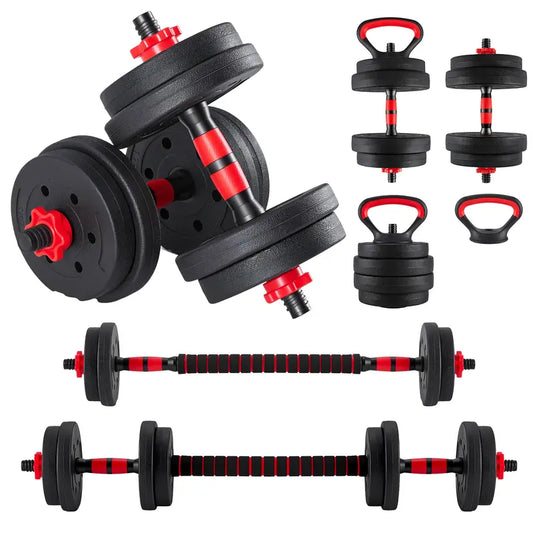 5-In-1 Adjustable Dumbbell Set 20/40/60 Lbs – Multi-Functional Home Gym Equipment for Muscle Building, Squats & Strength Training
