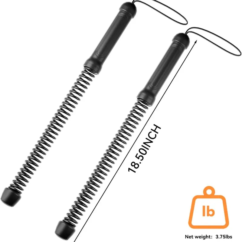 Cordless Battle Ropes with Adjustable Resistance Springs - Weighted Ropeless Battle Rope for Home Gym Exercise, Portable Workout Equipment for Strength Training & Cardio Fitness